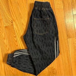 Adidas Ivy Park Monogram Denim Track Pants Dark Denim XXS Unisex Beyonce